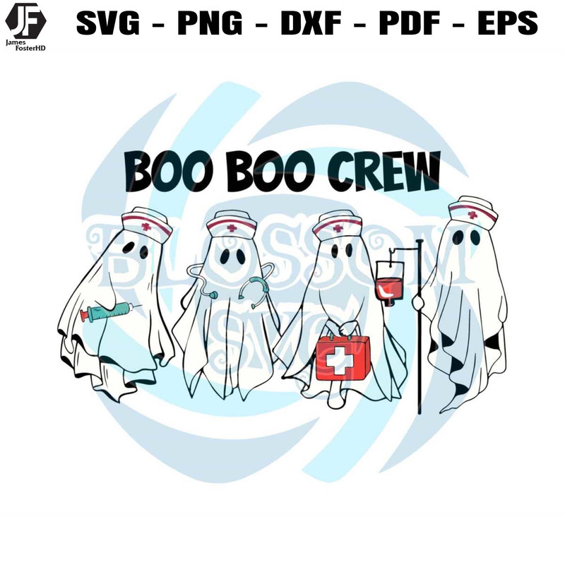 Boo Boo Crew Cute Spooky Nurse SVG Digital Cricut File.jpg
