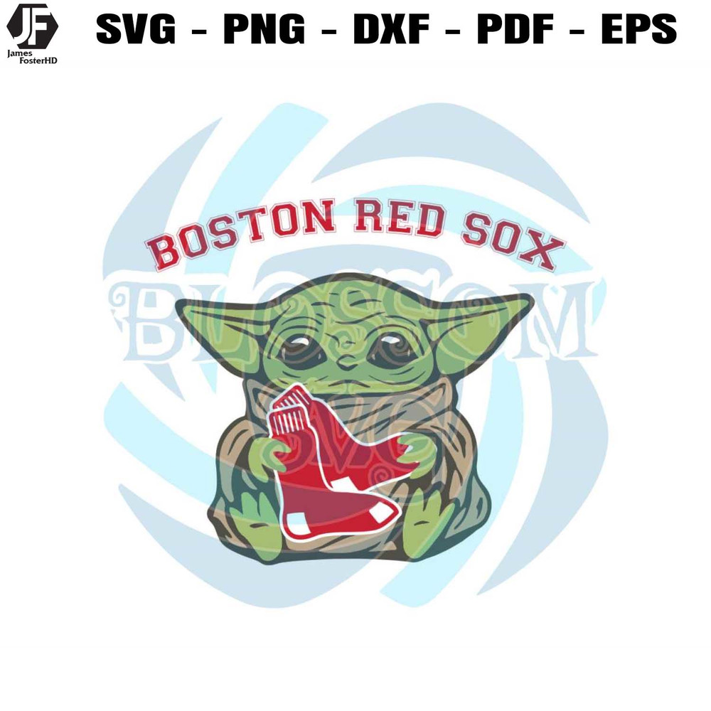Boston Red Sox Baby Yoda Sport SVG Cutting Digital File.jpg