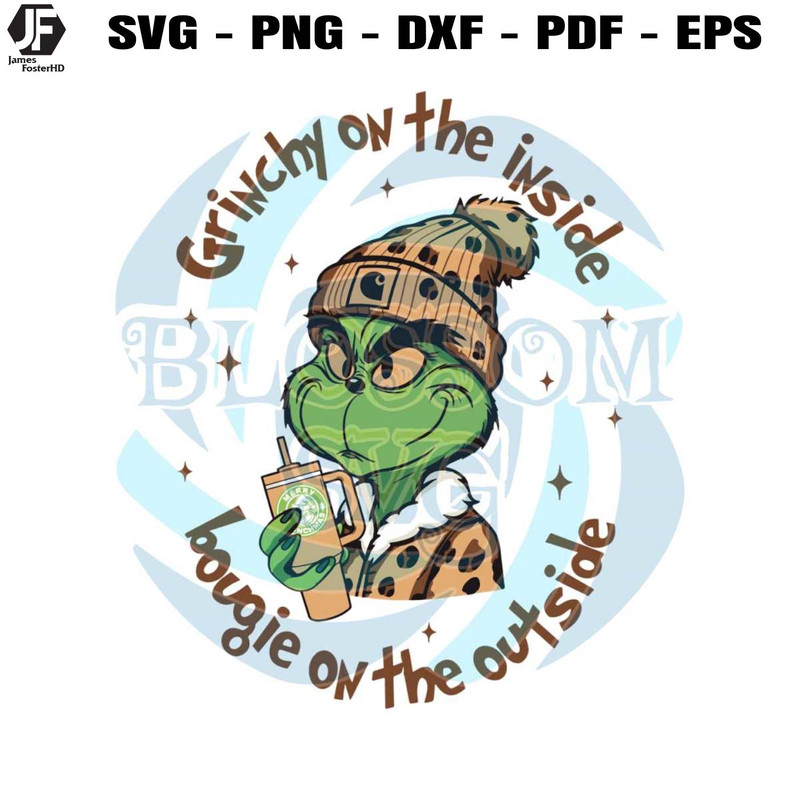 Boujee Leopard Grinchy On The Inside SVG.jpg