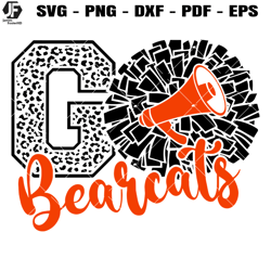 bearcats cheer svg, cheerleading bearcats svg, go bearcats