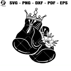 boxing gloves with flower svg, boxing mom svg, sport girl