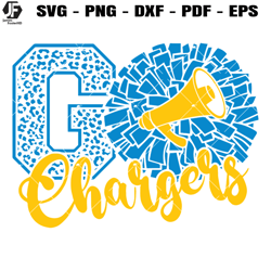 chargers cheer svg, cheerleading chargers svg, go chargers