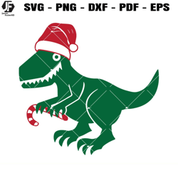 dinosaur wearing santa hat svg, dinosaur kids svg, santa t-rex svg