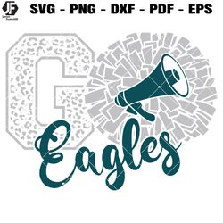 eagles cheer svg, cheerleading eagles svg, go eagles svg