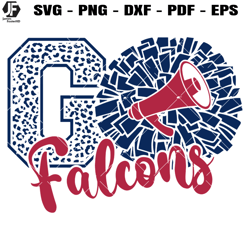 falcons cheer svg, cheerleading falcons svg, go falcons svg