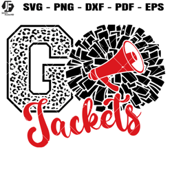 jackets cheer svg, cheerleading jackets svg, go jackets svg