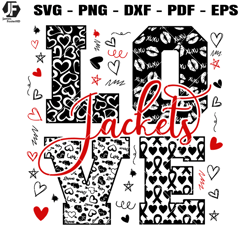 love jackets svg, jackets mascot svg, cheerleader svg