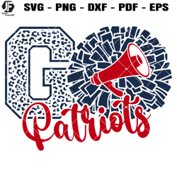 patriots cheer svg, cheerleading patriots svg, go patriots