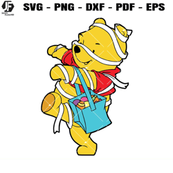 pooh trick or treat svg, pooh mummies svg, winnie the pooh
