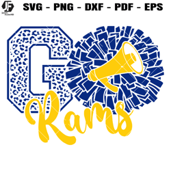 rams cheer svg, cheerleading rams svg, go rams svg