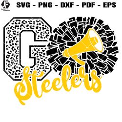 steelers cheer svg, cheerleading steelers svg, go steelers