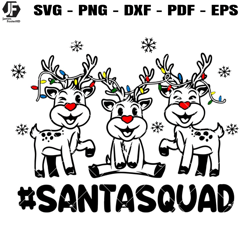 christmas reindeer squad svg, santa squad svg, christmas