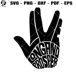 live long and prosper svg, star trek svg, travel among