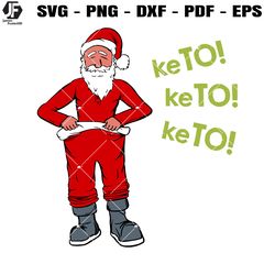 skinny keto santa svg, weight loss svg, ketogenic diet cute