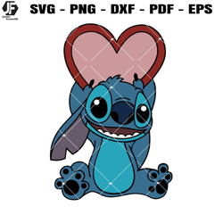 stitch love bug svg, valentines day svg, cute stitch svg
