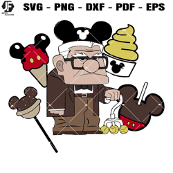 carl fredricksen svg, ears snacks svg, disneyland ears svg