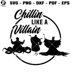 chillin like a villain svg, disney villain svg, wicked witch