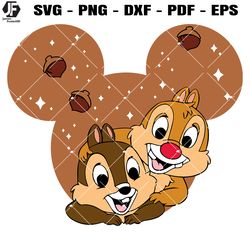 chip 'n dale rescue rangers disneyland ears svg