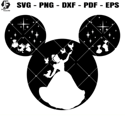 cinderella mouse head svg, cinderella svg, cinderella disney