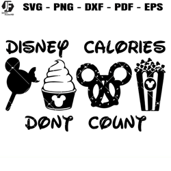 disney calories don't count svg, funny snacks svg, disney