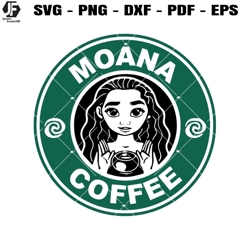 disney moana coffee svg, disney moana svg, moana princess