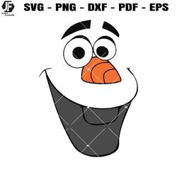 disney olaf face svg, olaf face svg, cute olaf svg, frozen