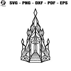 elsa's castle svg, elsa frozen svg, disney castle svg