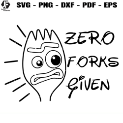 forky toy story svg, zero forks given svg, funny forky svg