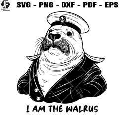 i am the walrus svg, captain walrus svg, cute walrus svg (1)