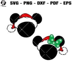 mickey santa ears bundle svg, santa christmas svg, disney