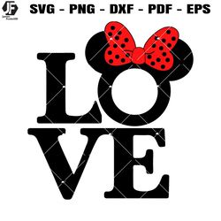 minnie disney love svg, minnie mouse svg, mouse head love