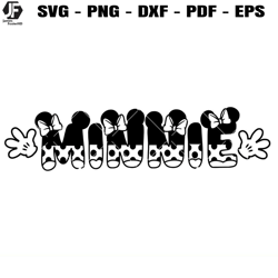 minnie mouse birthday svg, minnie letters svg, minnie word