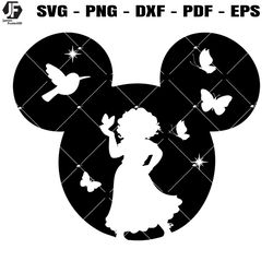mirabel in mouse head svg, encanto mirabel svg, butterfly