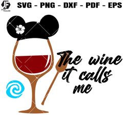 moana wine glass svg, the wine it calls me svg, princess
