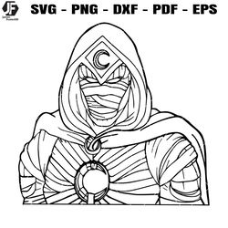 moon knight disney svg, khonshu svg, superhero svg
