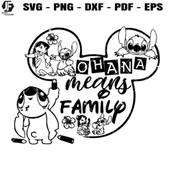 ohana means family svg, lilo and stitch svg, mickey mouse