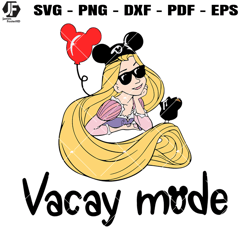 rapunzel vacay mode svg, tangled princess svg, disney