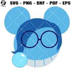 sadness mouse head svg, inside out svg, sadness svg
