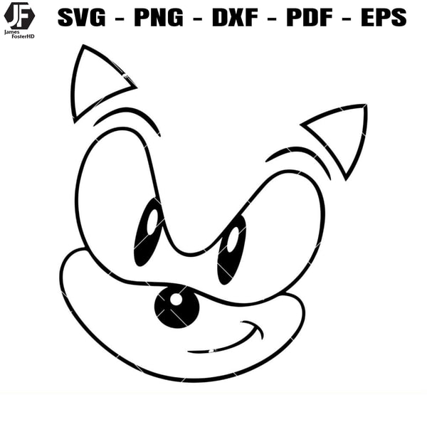 Sonic Hedgehog Svg, Sonic Face Svg, Sonic Head Svg - Inspire Uplift