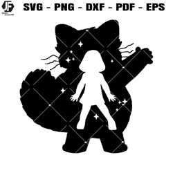 turning red mei lee silhouette, cartoon svg, trending svg