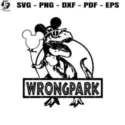 wrong park svg, disneyland svg, disneyworld & jurassic park