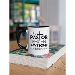 funny pastor gifts, this pastor has an awesome congregation mug, pastor coffee cup, present for pastor, best pastor ever