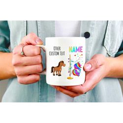 custom unicorn mug, sarcastic mug, funny coffee mug, mugs with sayings, large coffee mug, gift for her him, christmas gi