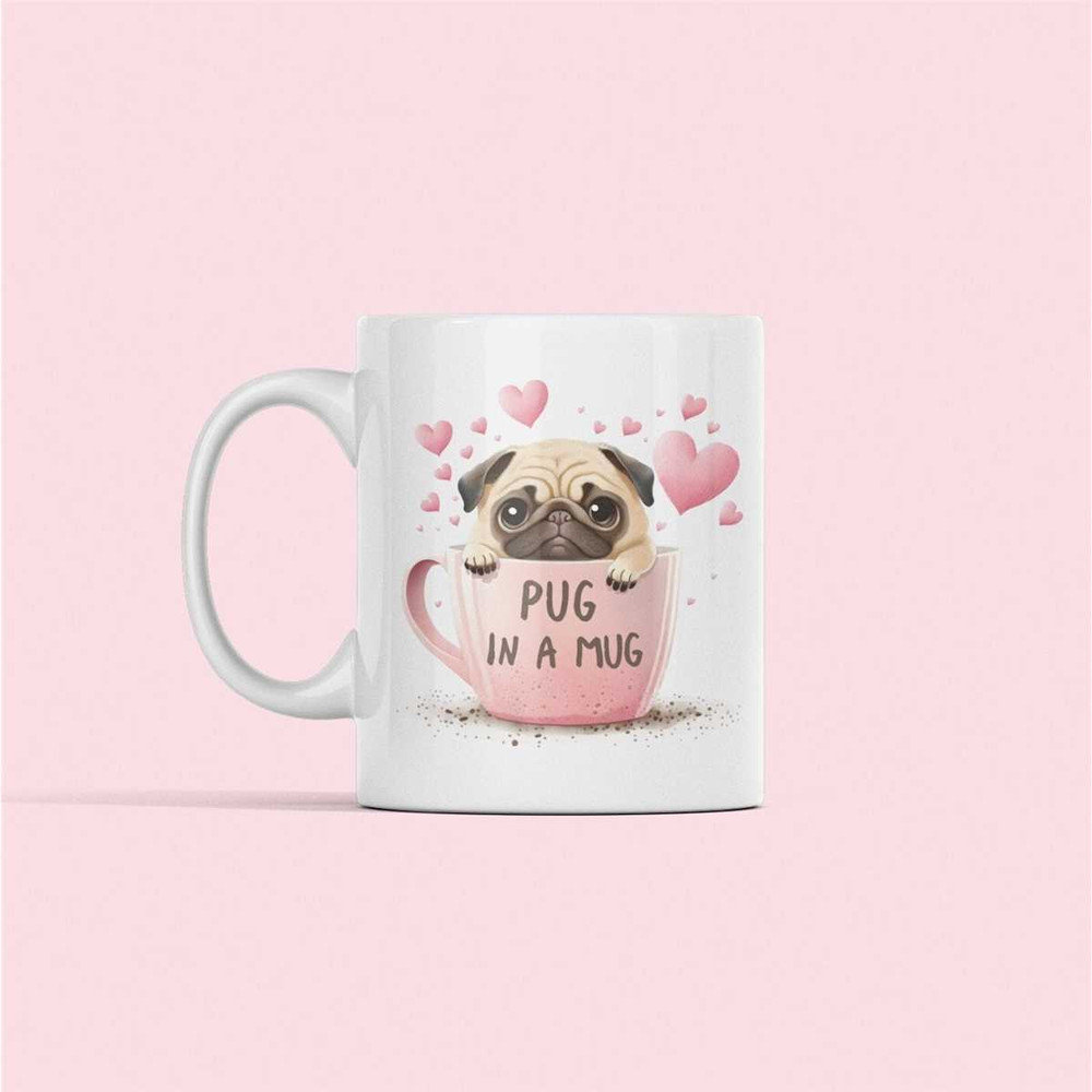 Cute Pug Mug, Pug in a Mug, Funny Pug Coffee Cup, Pup in a Cup, Pug in a Cup, Funny Pug Gifts, Pug Lover Mug, Pug Owner.jpg