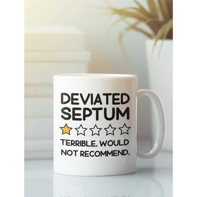 Deviated Septum Gifts, Deviated Septum Mug, Funny Coffee Cup, Zero Stars Terrible Would Not Recommend, DNS Disorder, Get.jpg