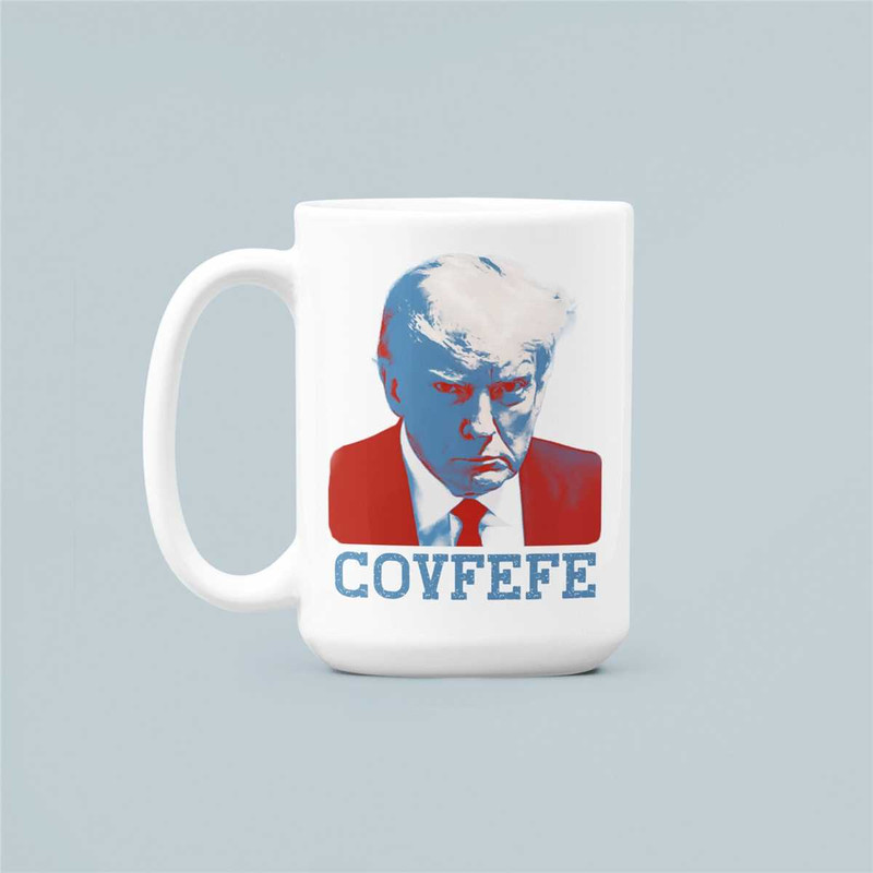 Donald Trump Mug, Trump Mugshot Coffee Cup, Covfefe Mug, Funny Trump Coffee Mug.jpg
