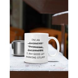 engineer gifts, funny coffee mug mechanic engineer gifts for men, co-worker gift, unique coffee mug, funny mug for dad
