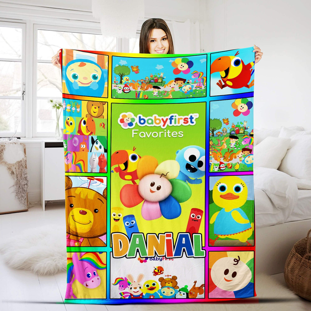 Baby First TV Blanket, Personalized Baby First TV Velvet Blanket, Googoo Gaagaa Blanket,1st Birthday Gift, TV Show,Characters Blanket NFNK51.jpg