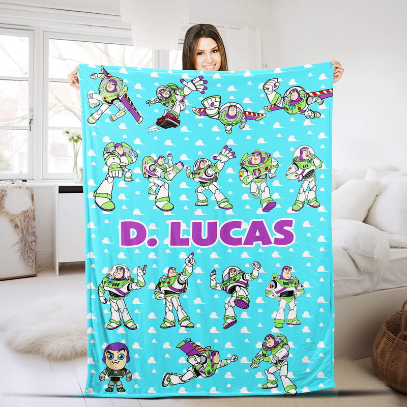 Custom Name Buzz Lightyear Blanket - Toy Story Characters Blanket, Baby Blanket - Baby Blanket, Gift For Kid, Fleece Mink Sherpa BYB480.jpg