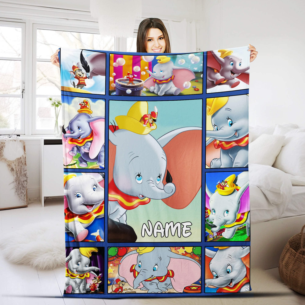 Family Dumbo Fleece Blanket Family Dumbo Blanket Family Dumbo Birthday Gifts Family Dumbo Christmas Gifts For Kids BYB483.jpg